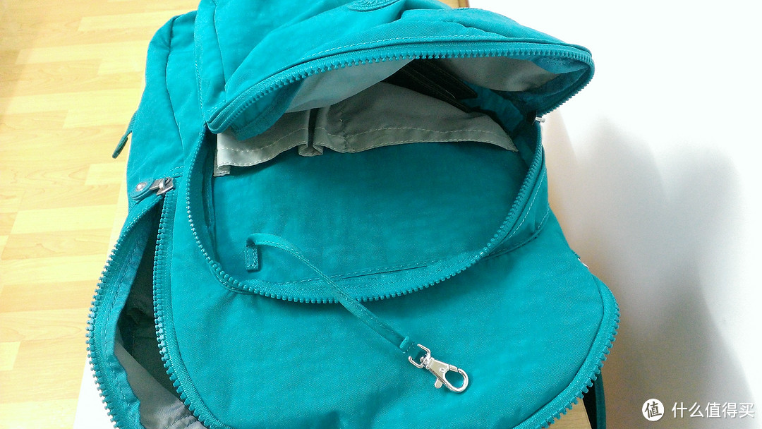 毛绒绒的小猴子：kipling 凯普林 SEOUL BACKPACK WITH LAPTOP PROTECTION 青色双肩包 BP3020