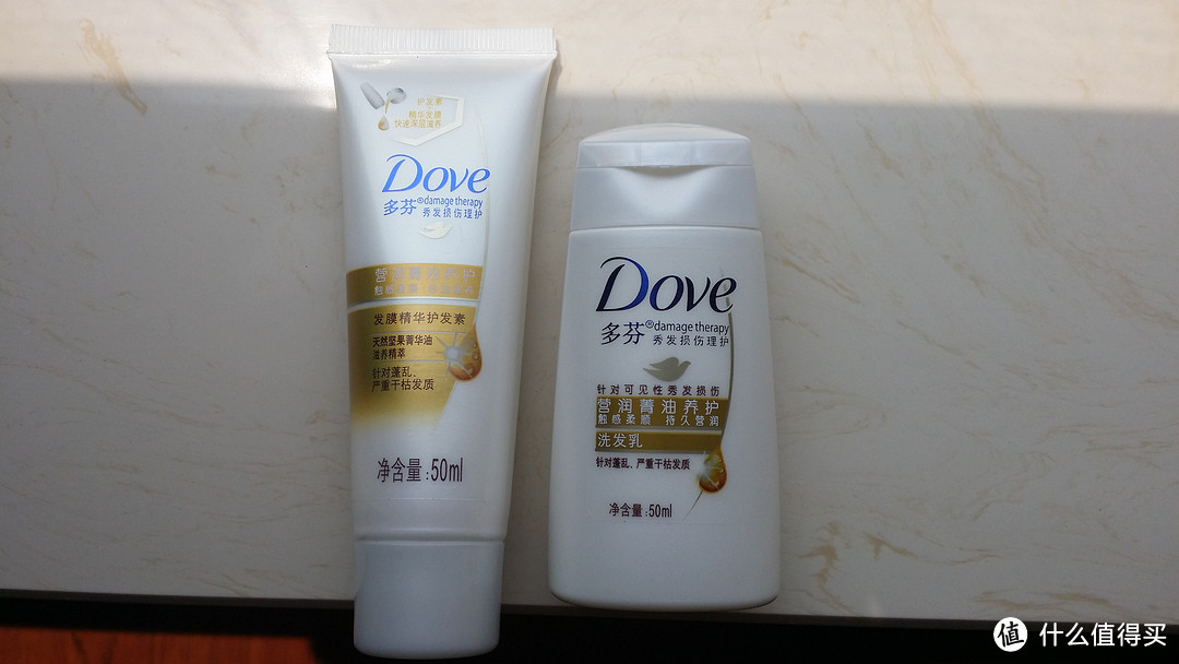 Dove 多芬 养护洗发乳50ml+护发素50ml  试用报告