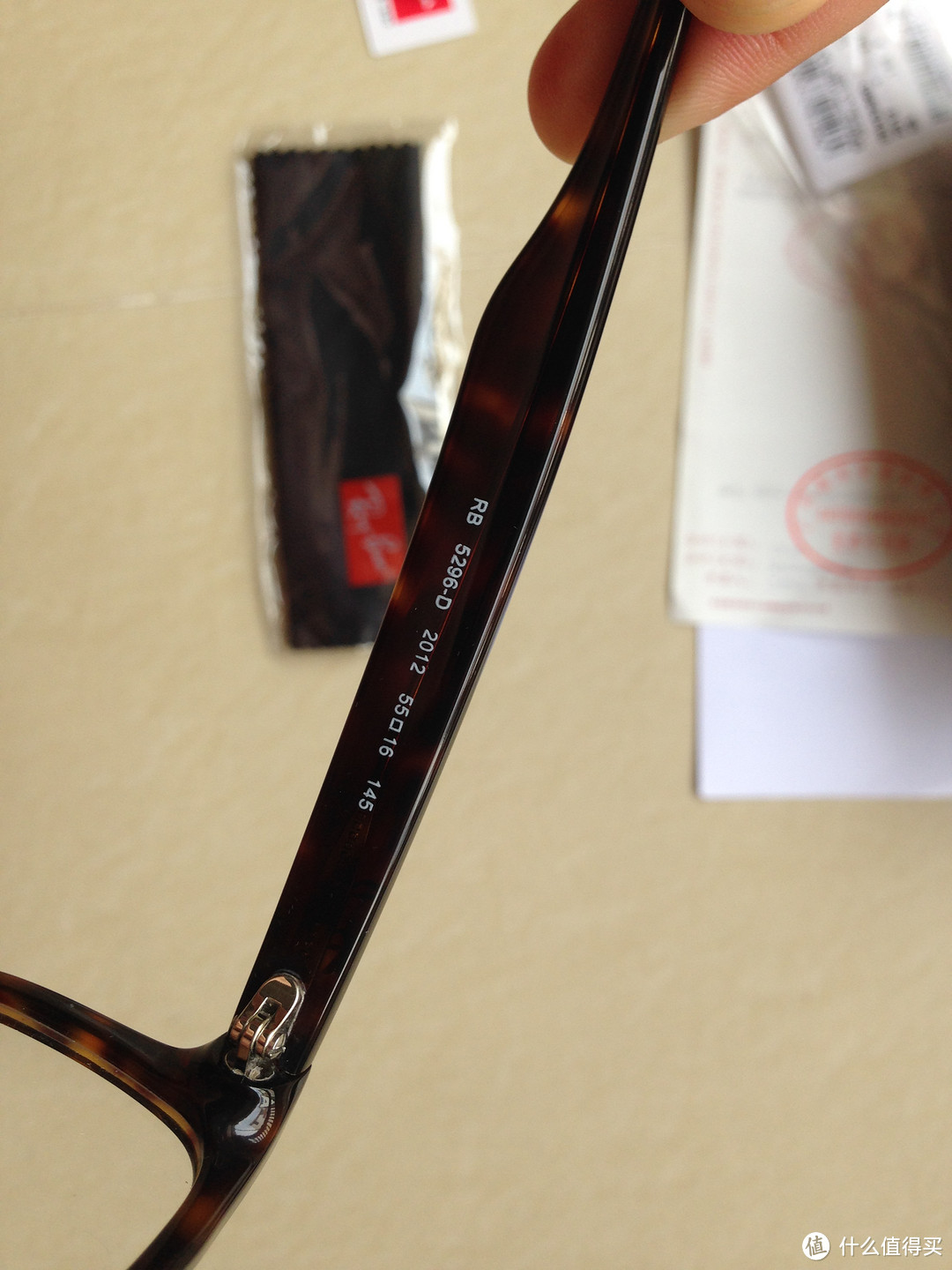 Ray-Ban 雷朋 黑色板材光学眼镜架 5296D 2000 55MM，正太出镜