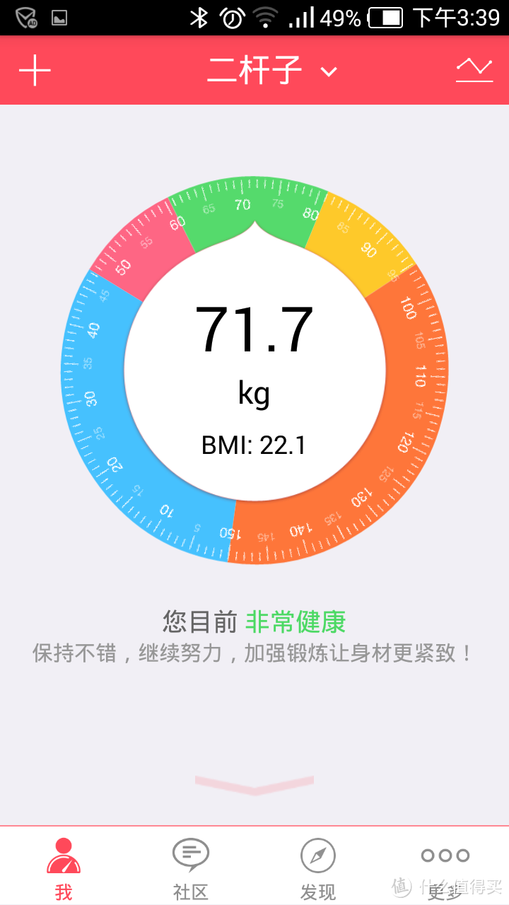 mecare 麦开 蓝牙4.0 智能体重计 Lemon