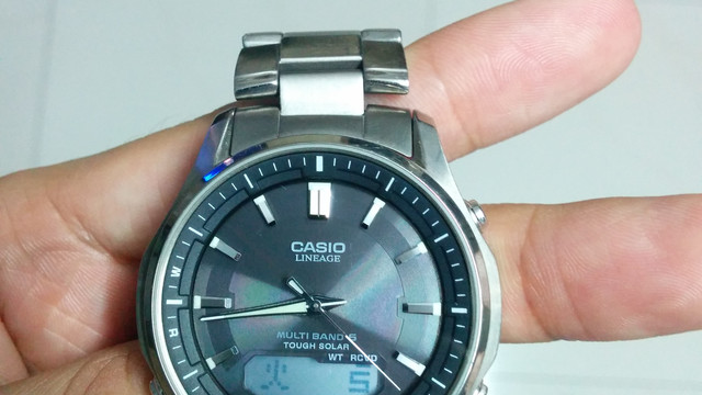 细手腕的casio 卡西欧 multiband6 lcw-m100td-1a3jf 男款腕表