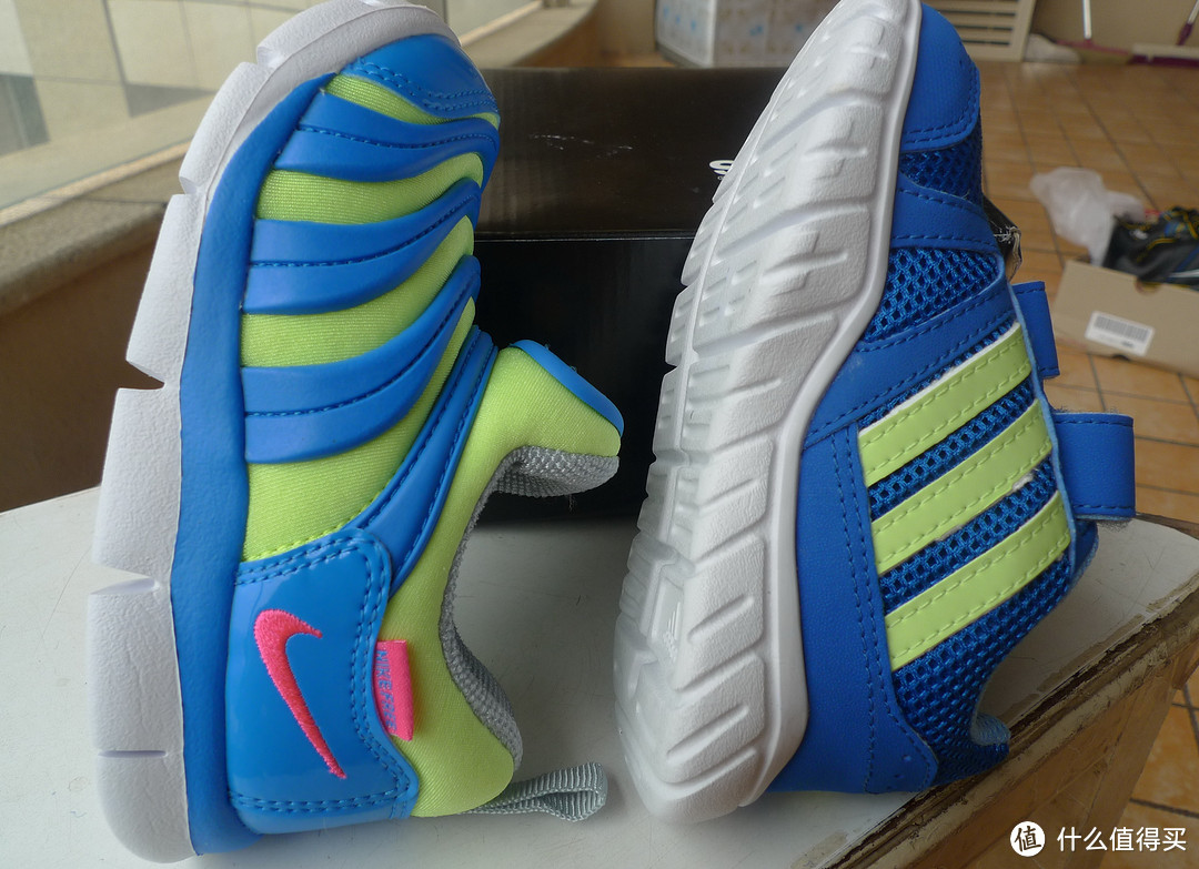 可爱的毛毛虫：Nike KIDS 耐克童鞋 小童系列 男童跑步鞋 DYNAMO FREE & adidas Kids 阿迪达斯童鞋Fluid Conversion CF 童鞋