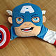大孩子的英雄梦：Super Hero Squad Captain America Puppet Pillow 美国队长 玩偶抱枕