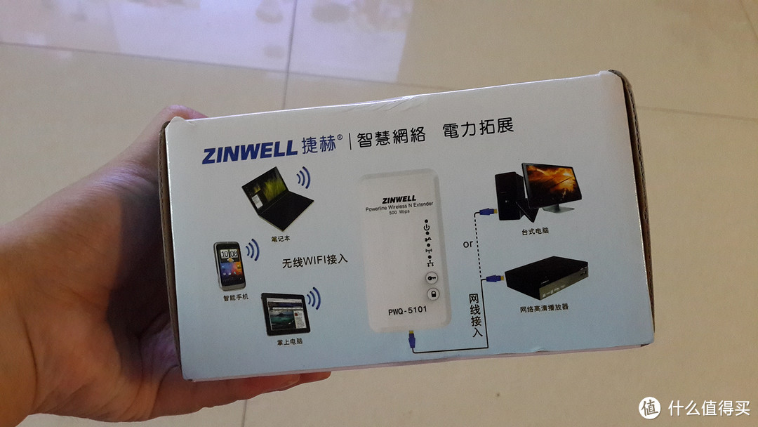 台湾ZINWELL 无线电力猫500M WiFi 电力线适配器PWQ-5101无线套装