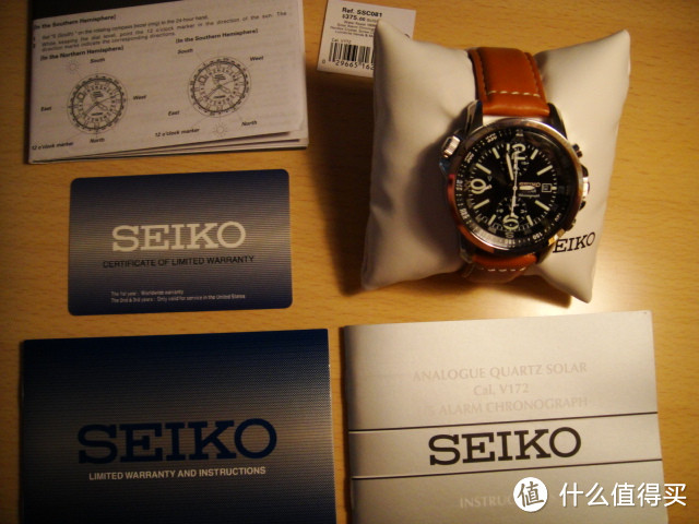 文艺复古：SEIKO 精工 SSC081 男士光动能腕表