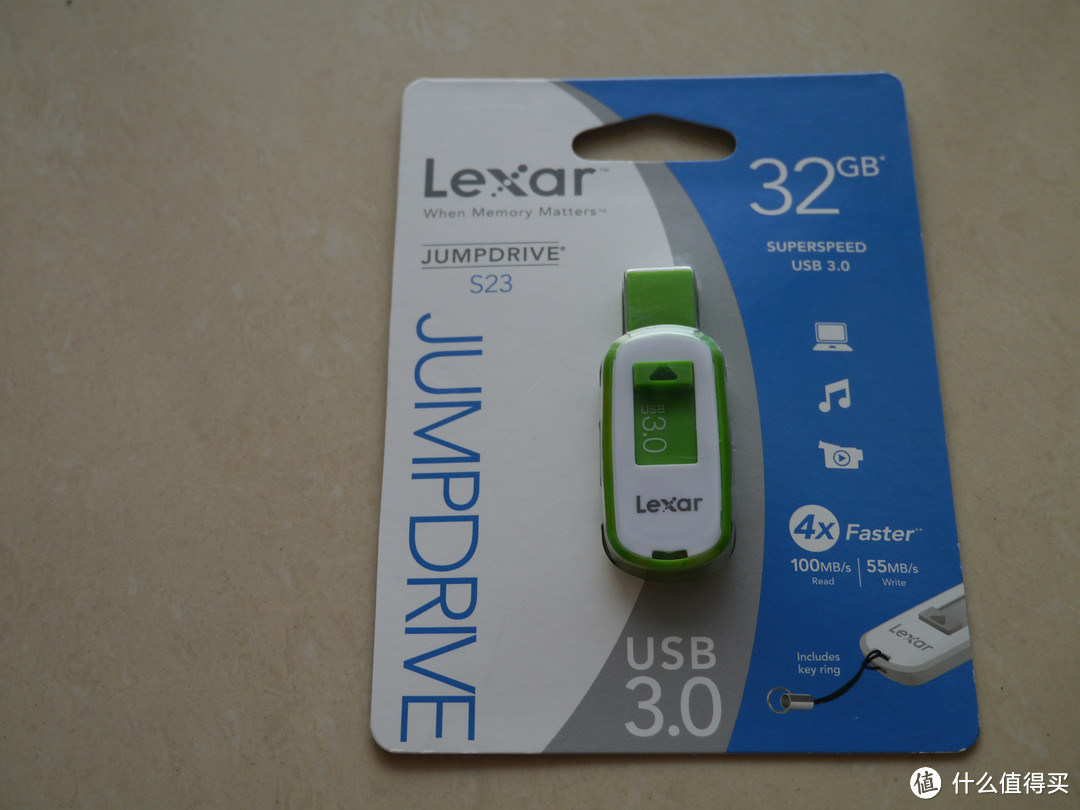 国内绿色版本 Lexar 雷克沙  JumpDrive S23 32G USB3.0 U盘