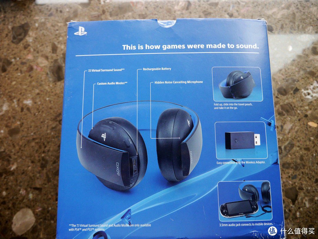 无线“金”耳机，SONY 索尼 Gold Wireless Stereo Headset 7.1声道游戏耳机