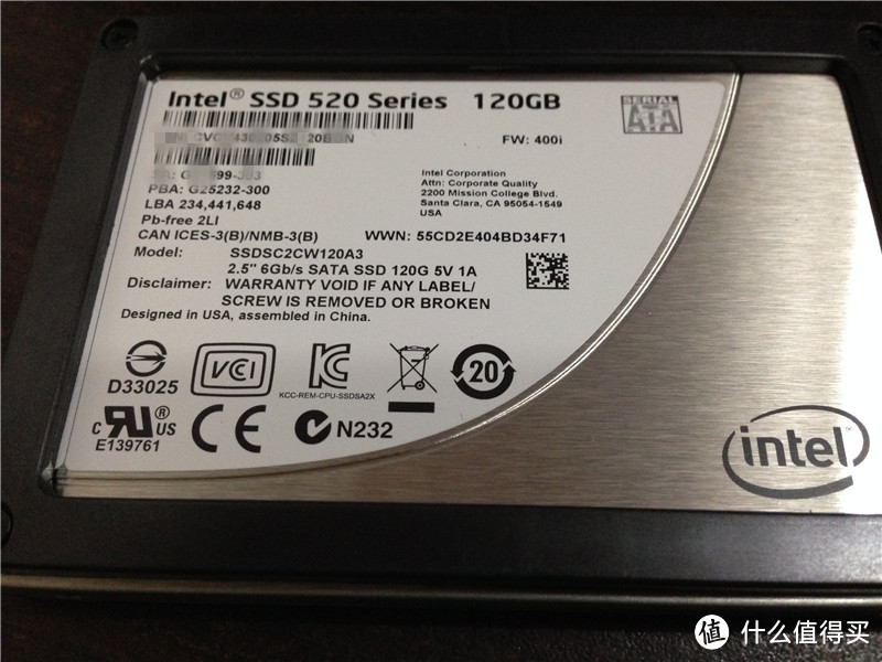 开启幸福淫生：小白入手 Intel 英特尔 520 系列SATA 6Gb/s固态硬盘120G 简包