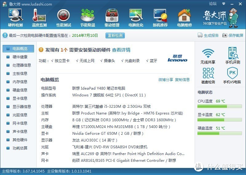 小Y第二春:lenovo 联想 Y480笔记本散热改造+Intel 520 SSD