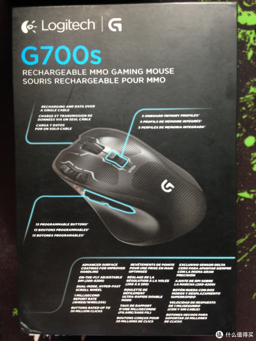 LOL小学生专用：Logitech 罗技 G700s Rechargeable 可充电 无线游戏鼠标 到手