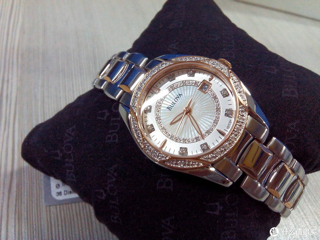 爱要大声讲出来：BULOVA 宝路华 DIAMONDS 钻石系列 98R164 镶钻女士手表