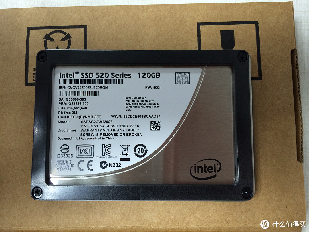 主流SSD固态硬盘挑选+升级过程：Intel 英特尔 520 120G SSD 固态硬盘