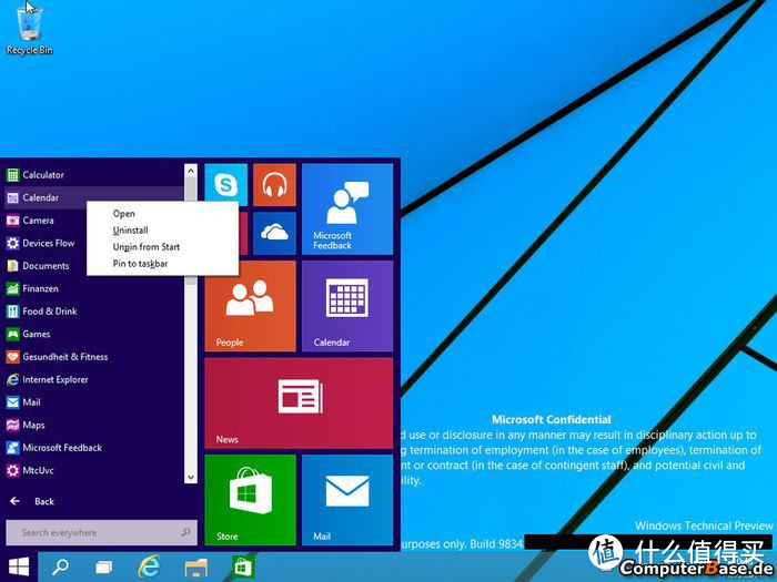  融合动态磁贴：Windows 9 全新开始菜单视频泄露