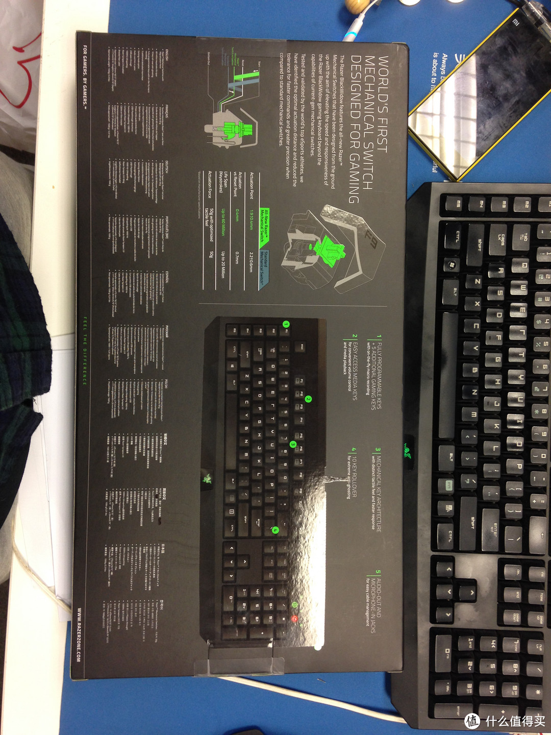 Razer 雷蛇 BlackWidow 黑寡妇蜘蛛 2014 机械键盘 2013、2014 对比体验