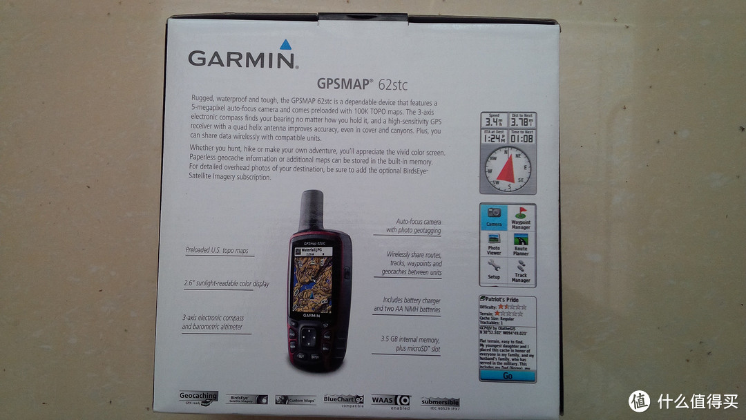 伪户外迷简单晒装备：GARMIN 佳明 62stc 手持GPS