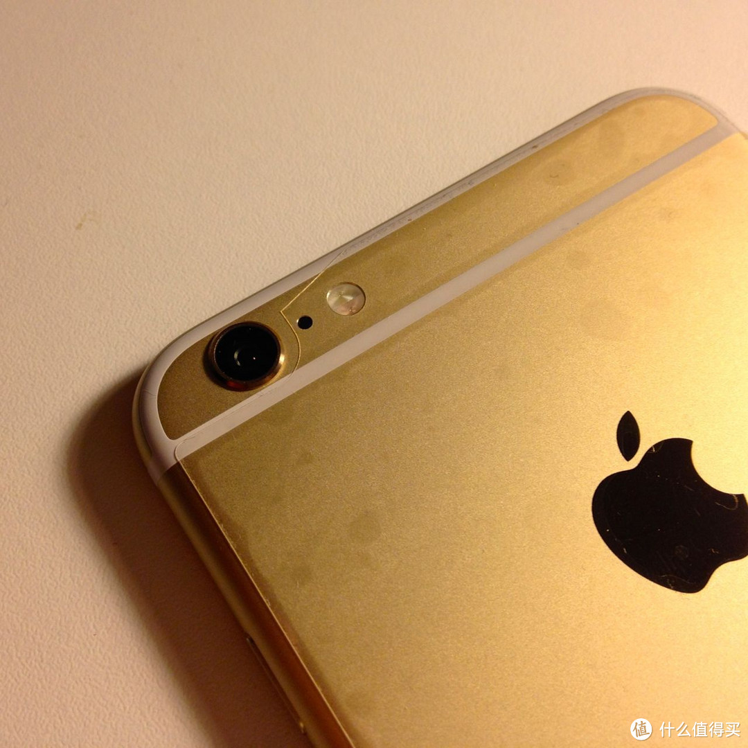 想贴膜有难度：简单的iphone 6 plus 金色开箱