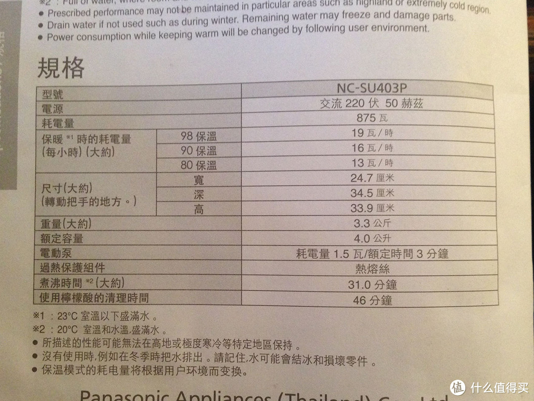 1K出头也能买旗舰：Panasonic 松下 NC-SU403P 4升 电热水瓶