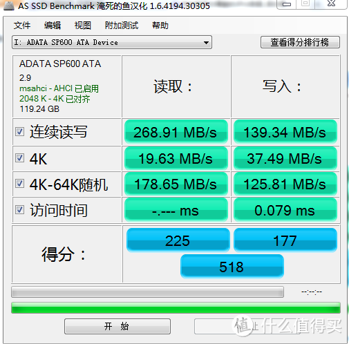 品牌与价格同在，速度与稳定并存！威刚（ADATA）固态硬盘128G SP600固态硬盘安装与测评