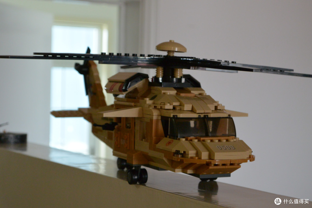 国货当自强小鲁班乐高类积木空中部队之黑鹰