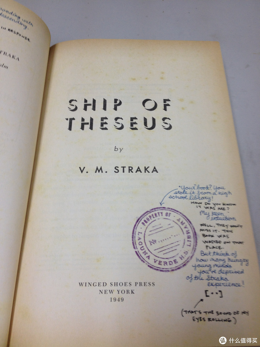 读者的读者（就是你我他啦）读一本书中的书（Ship of Theseus）——《S.》