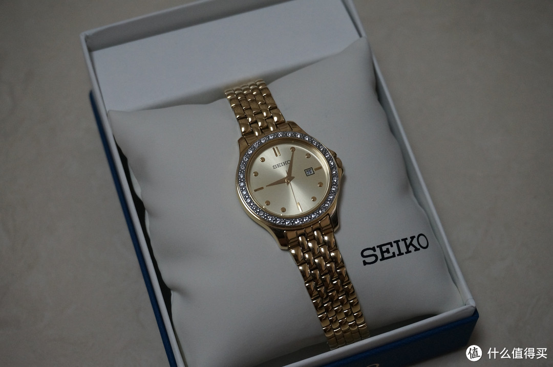 土豪金也有小清新：SEIKO 精工 Dress SXDF92 女士时装腕表