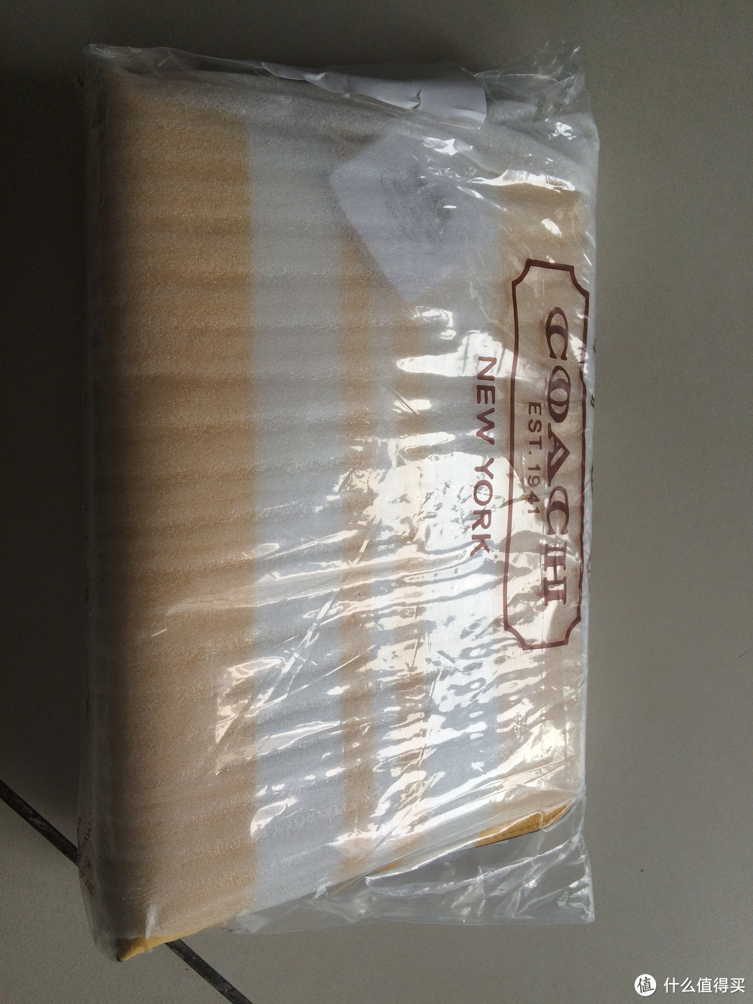 老公送礼物，永远只能说GOOD：COACH 蔻驰 Bleecker Striped Coated Canvas Cosmetic 零钱包