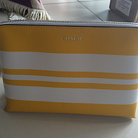 老公送礼物，永远只能说GOOD：COACH 蔻驰 Bleecker Striped Coated Canvas Cosmetic 零钱包