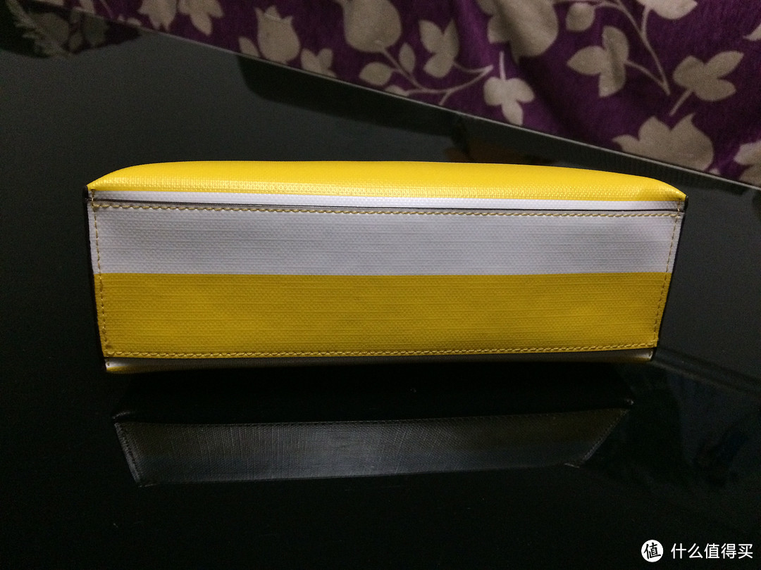 老公送礼物，永远只能说GOOD：COACH 蔻驰 Bleecker Striped Coated Canvas Cosmetic 零钱包