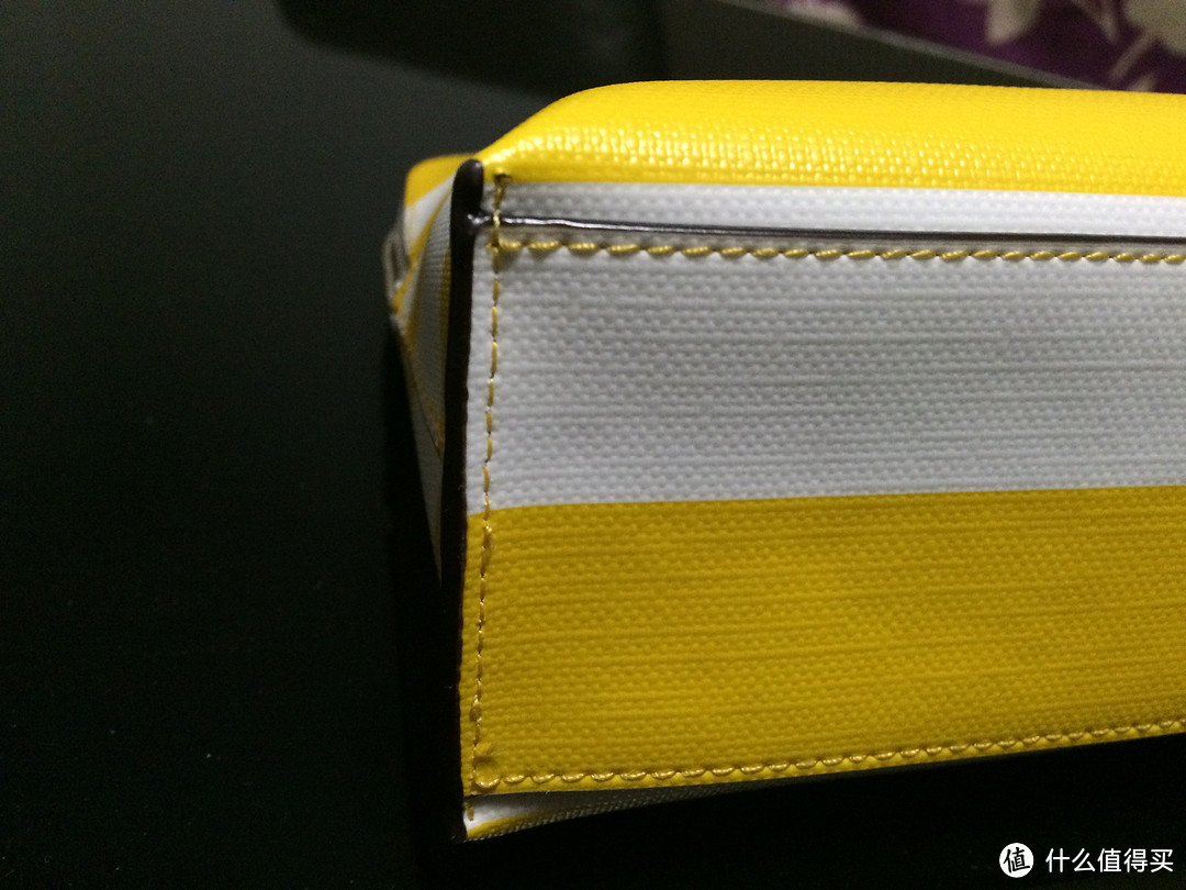 老公送礼物，永远只能说GOOD：COACH 蔻驰 Bleecker Striped Coated Canvas Cosmetic 零钱包