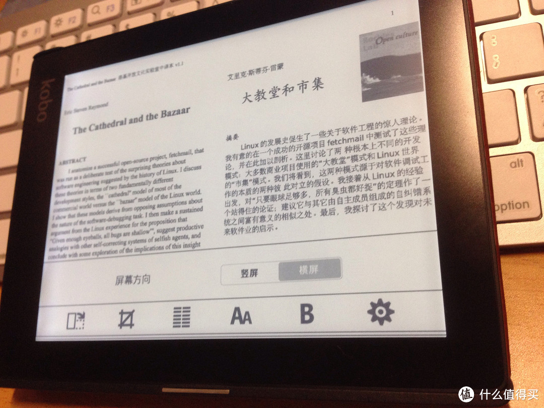 小众产品中的小众品牌中的小众型号：KOBO AURA 电子书阅读器