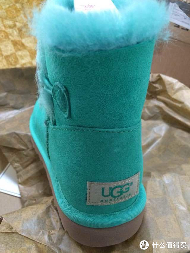 雪地中的绿精灵：6PM海淘入手UGG Mini Bailey Button 女款雪地靴