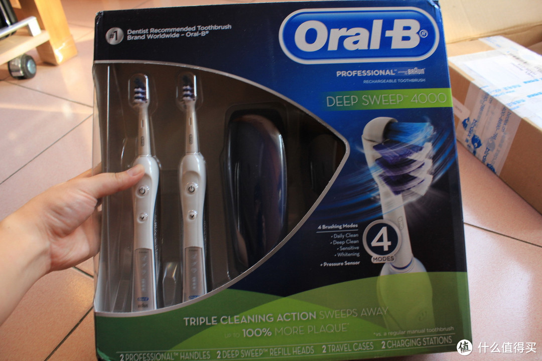 人生第一把电动牙刷：Oral-B 欧乐B 4000型/D29 电动牙刷