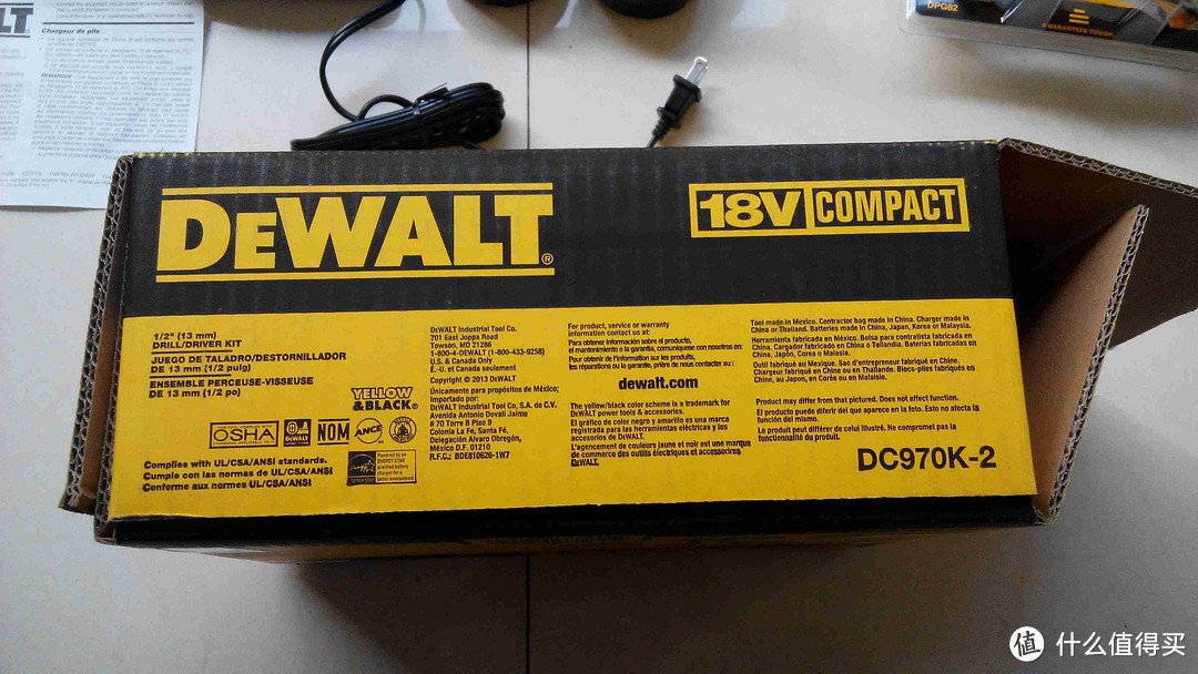 DEWALT 得伟 DC970K-2 电钻套装