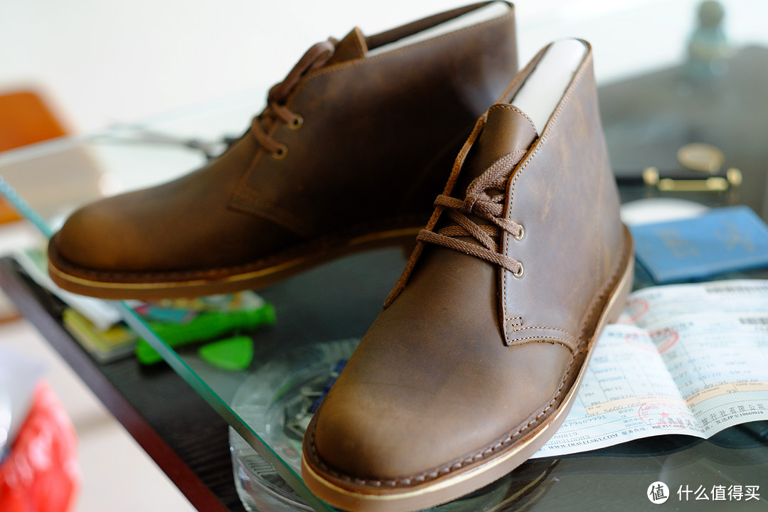 近期入的两双鞋:Clarks 其乐 Bushacre 2蜜蜡色 + Salomon 萨洛蒙conquest GTX