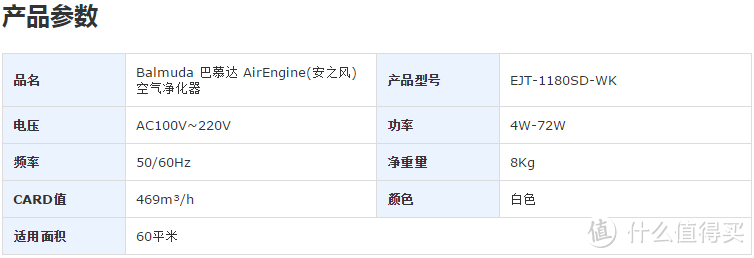 Balmuda 巴慕达 EJT-1180SD-WK, AirEngine(安之风)空气净化器