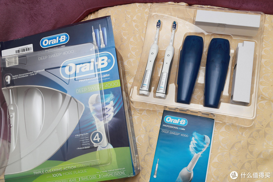 能研 BC1000 智能充电器 & Oral-B 欧乐B 4000型/D29 电动牙刷套装