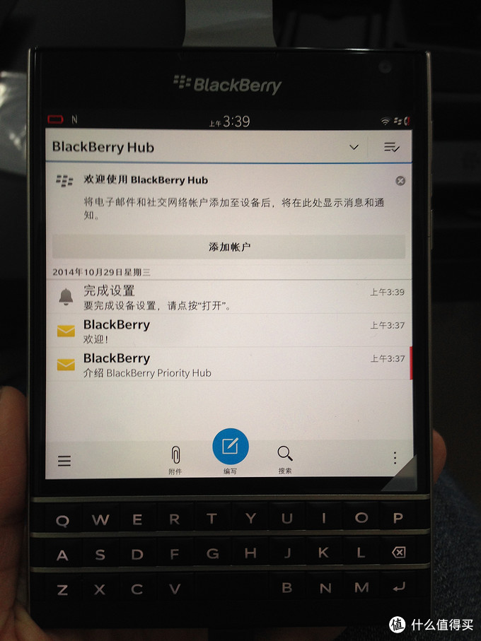 有的聊！BlackBerry 黑莓 Passport 方屏手机