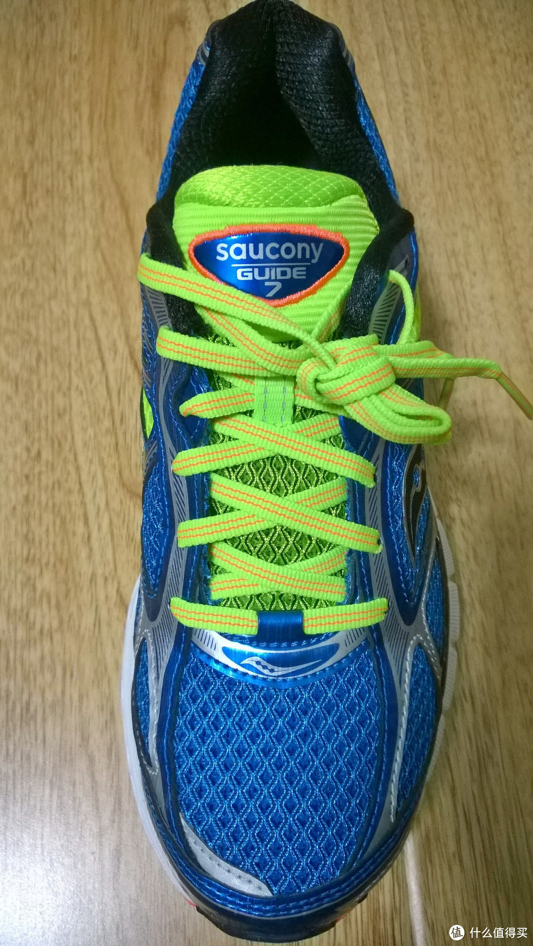 跑步败家第三单： 蓝中的一抹绿 Saucony 索康尼 Guide 7 男款跑鞋