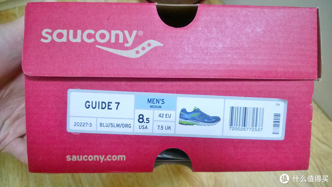 跑步败家第三单： 蓝中的一抹绿 Saucony 索康尼 Guide 7 男款跑鞋