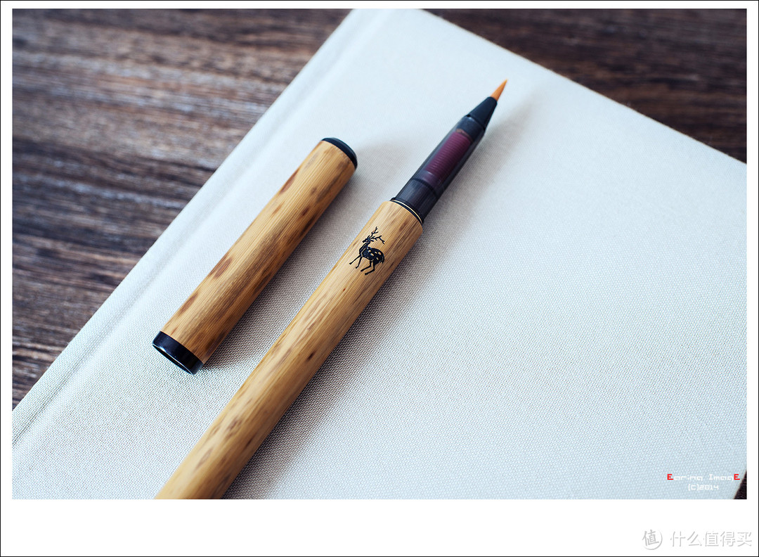 提高bigger利器：日本原产 奈良手工制作 竹制 kisara 鹿纹毛笔