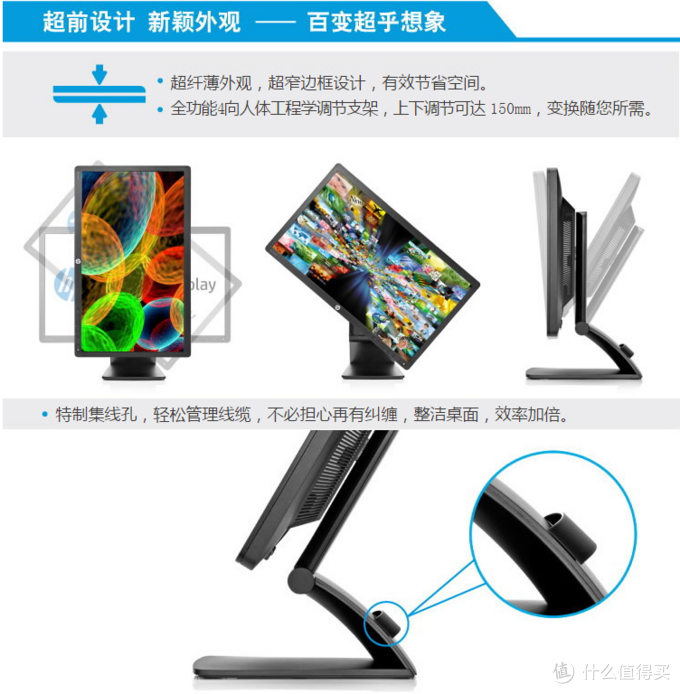 HP 惠普  Z22i 21.5英寸 可旋转升降调角度 IPS Gen2面板显示器