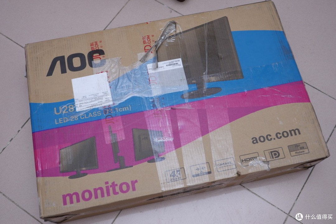 入门级4K UHD 显示器:AOC U2870VQE 开箱分享