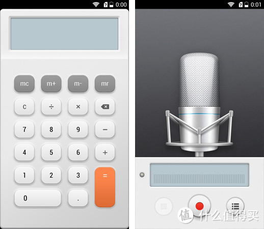 同样吸引人的还有计算器与录音机软件，界面风格文艺的没得说