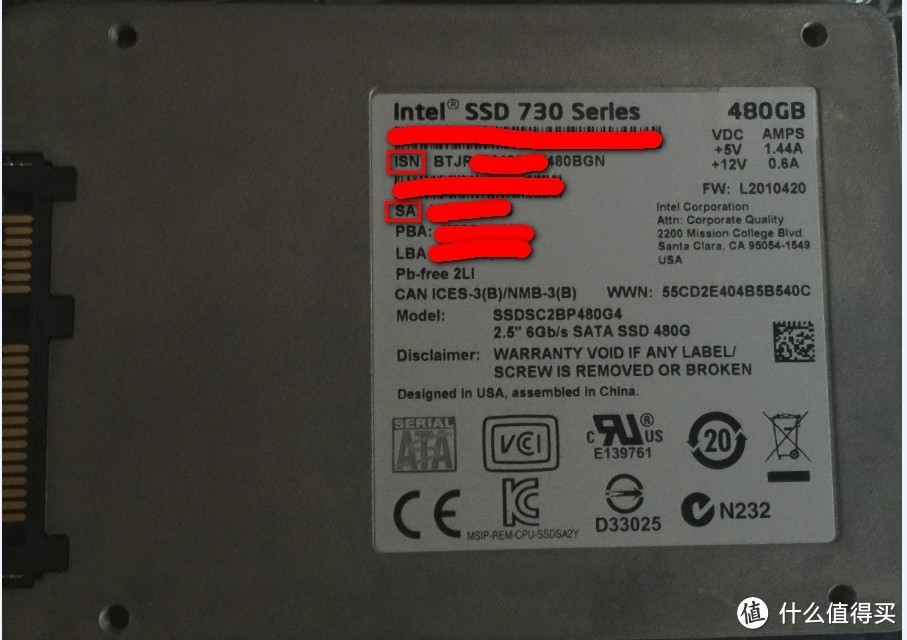 艰难的首次海淘美亚直邮：Intel 固态硬盘 SSD 730 480G