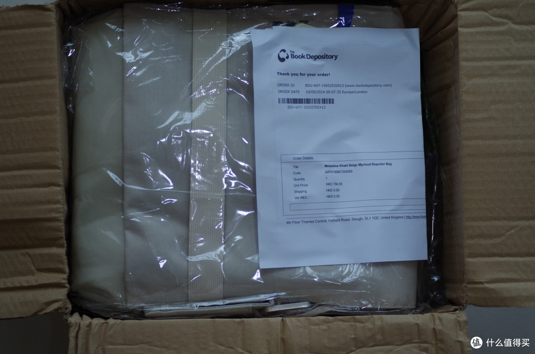 2个月的苦等 Book Depository直邮moleskine记者包 男士单肩包 什么值得买