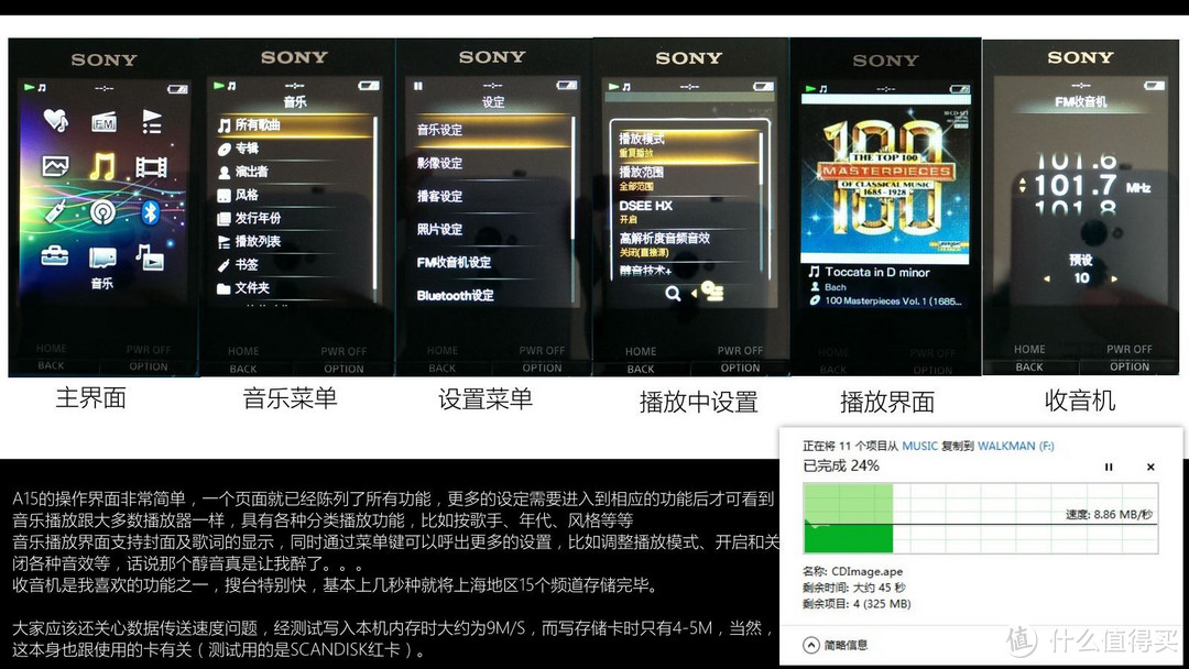 SONY 索尼 NWZ-A15 音乐播放器入手简评