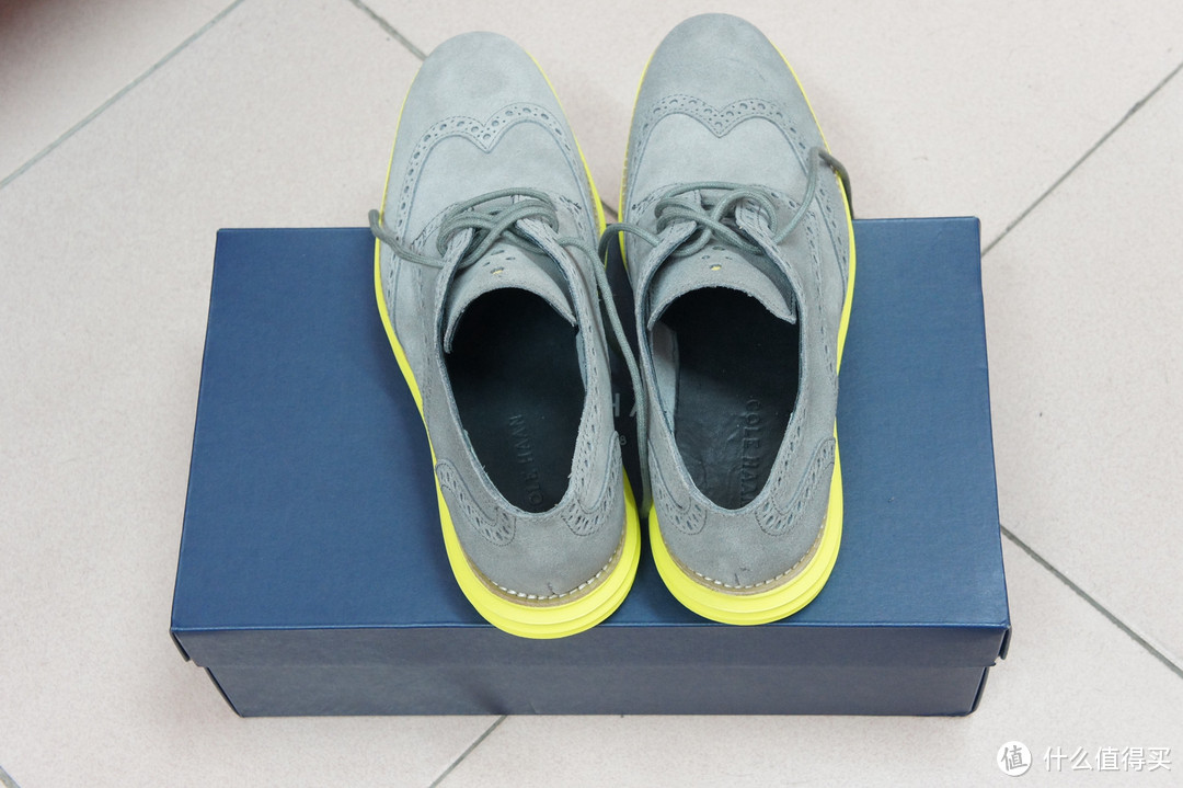 可汗复古雕花男鞋 Cole Haan 可汗 Men's Lunargrand Wing Tip Oxford 牛津鞋