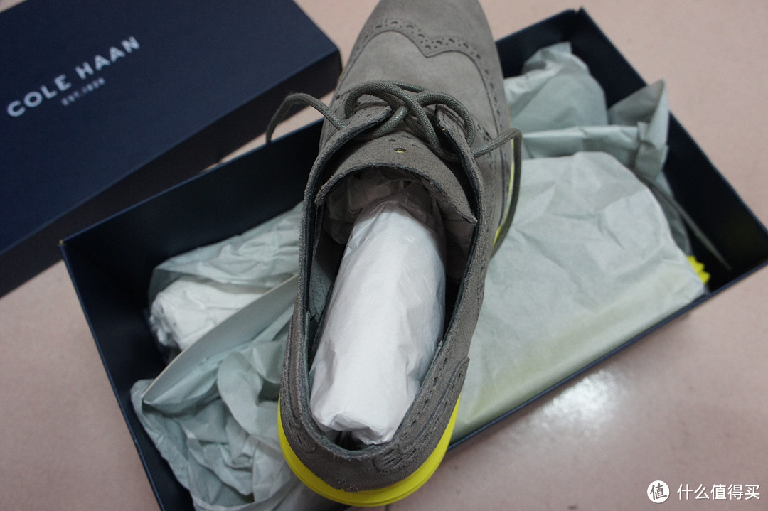 可汗复古雕花男鞋 Cole Haan 可汗 Men's Lunargrand Wing Tip Oxford 牛津鞋