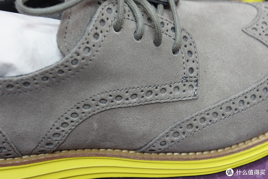 可汗复古雕花男鞋 Cole Haan 可汗 Men's Lunargrand Wing Tip Oxford 牛津鞋