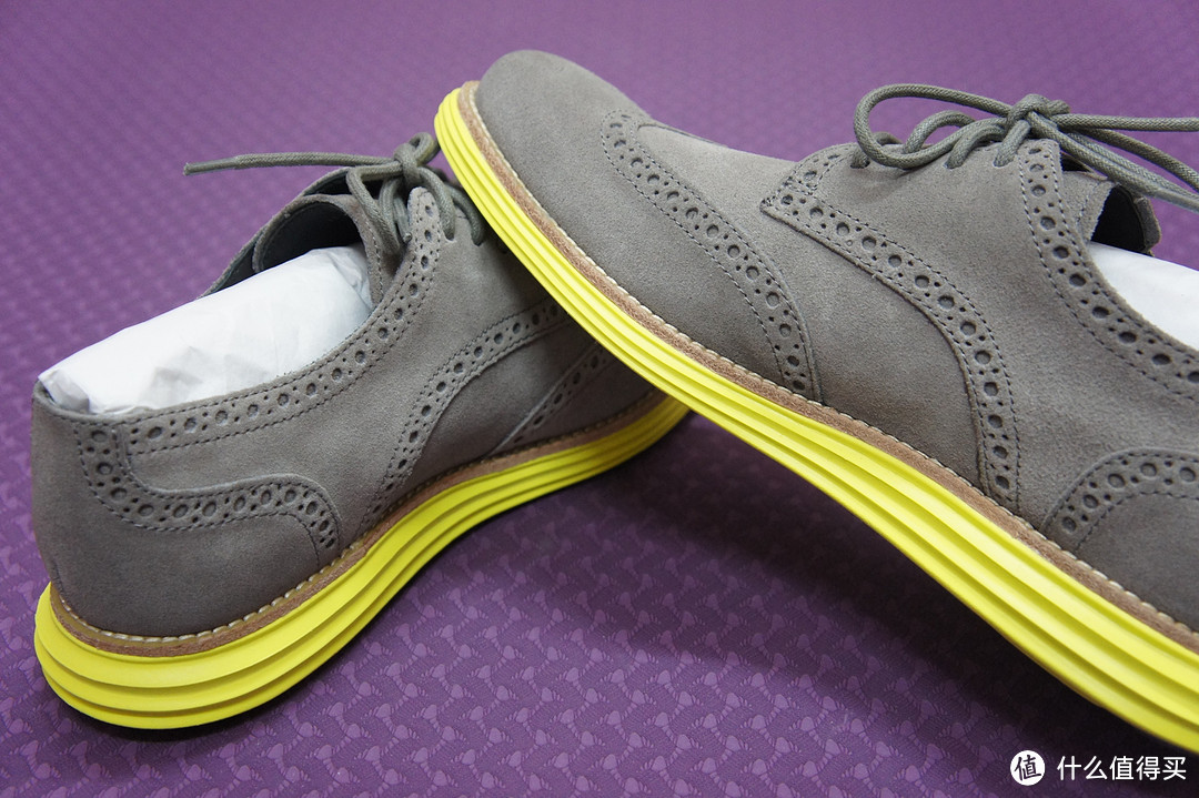 可汗复古雕花男鞋 Cole Haan 可汗 Men's Lunargrand Wing Tip Oxford 牛津鞋